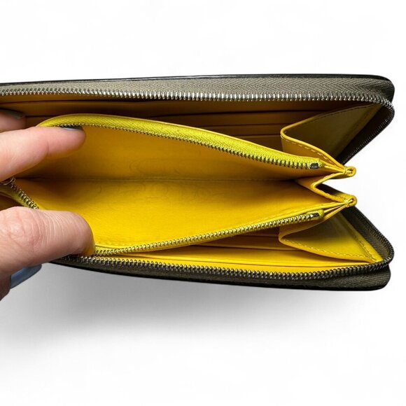 CELINE Leather Zip Around Long Wallet - Brown - Picture 9 of 15